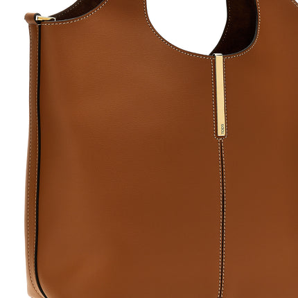 Tod's Brown Calfskin Tote Bag