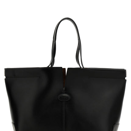 Tod's Black Calfskin Tote Bag