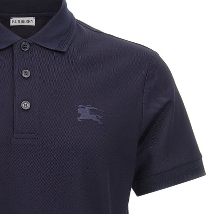 Burberry Blue Cotton Polo Shirt
