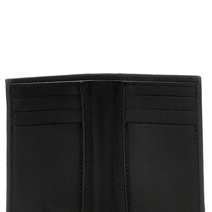 Valentino Garavani Black Ostrich Skin Cardholder
