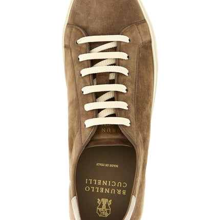 Brunello Cucinelli Beige Calfskin Low Top Sneakers