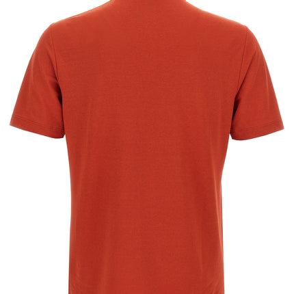 ZANONE Orange Cotton Polo Shirt