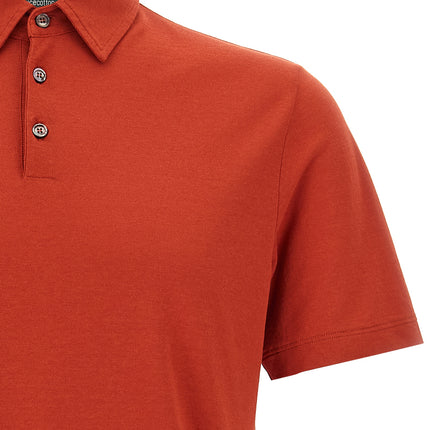 ZANONE Orange Cotton Polo Shirt