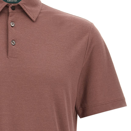 ZANONE Brown Cotton Polo Shirt