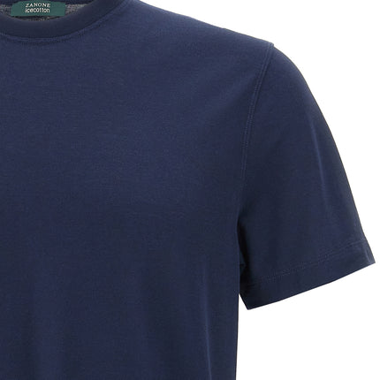 ZANONE Blue Cotton T-Shirt
