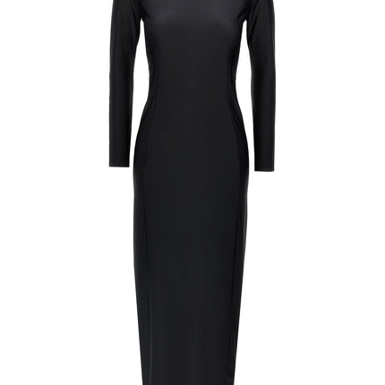 T BY ALEXANDER WANG Black Nylon Midi Dress
