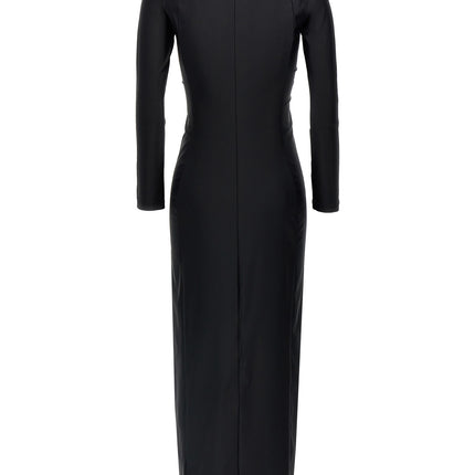 T BY ALEXANDER WANG Black Nylon Midi Dress
