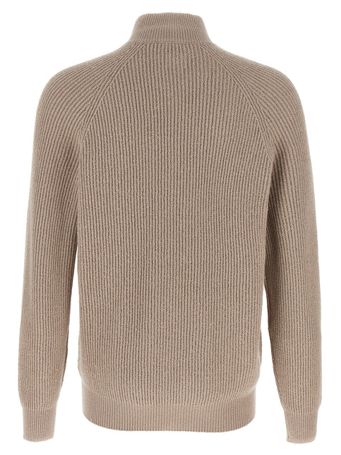 Brunello Cucinelli Beige Cotton Cardigan