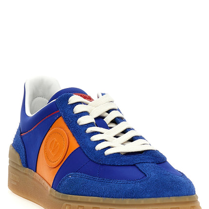 Valentino Garavani Blue Bovine Leather Low Top Sneakers
