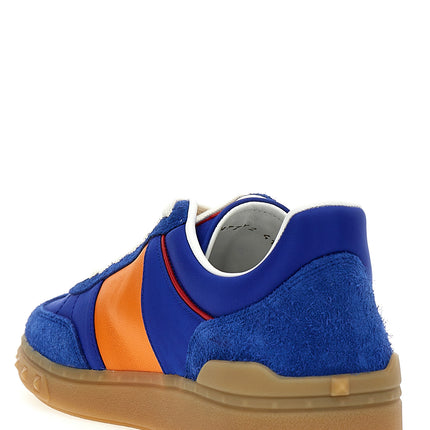 Valentino Garavani Blue Bovine Leather Low Top Sneakers