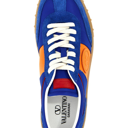 Valentino Garavani Blue Bovine Leather Low Top Sneakers