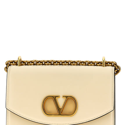 Valentino Garavani White Calfskin Shoulder Bag