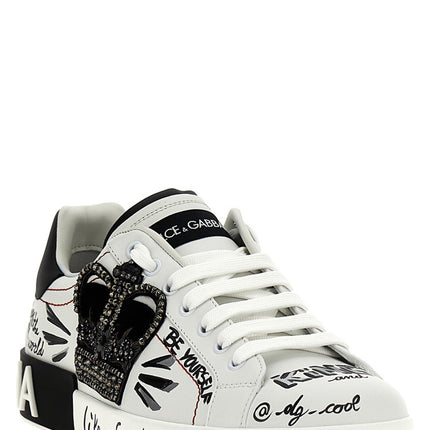 Dolce & Gabbana Bicolor Calfskin Sneakers