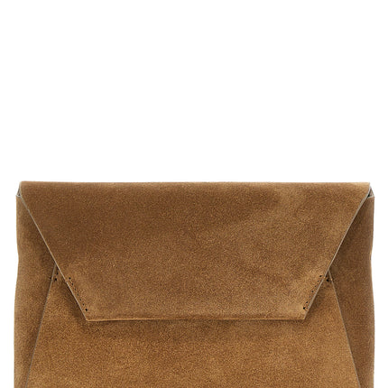 Brunello Cucinelli Brown Calfskin Clutch Bag