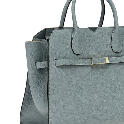 Valextra Gray Calfskin Handbag