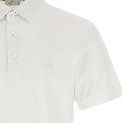 Etro White Cotton Polo Shirt