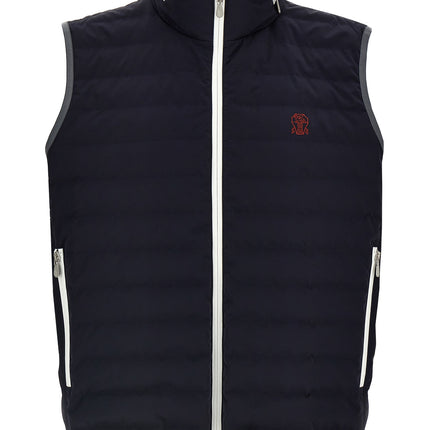 Brunello Cucinelli Blue Polyamide Coat
