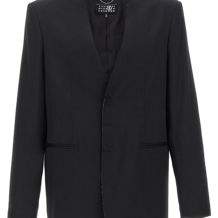 MM6 Maison Margiela Black Polyester Blazer