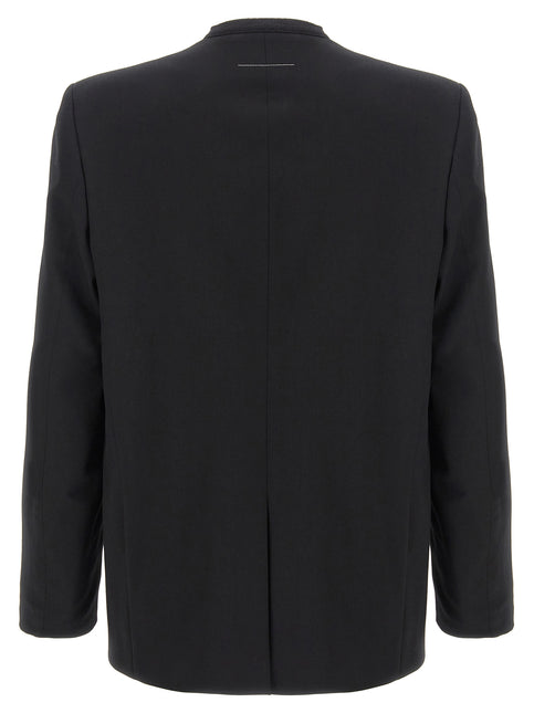 MM6 Maison Margiela Black Polyester Blazer
