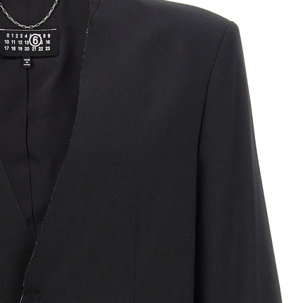 MM6 Maison Margiela Black Polyester Blazer