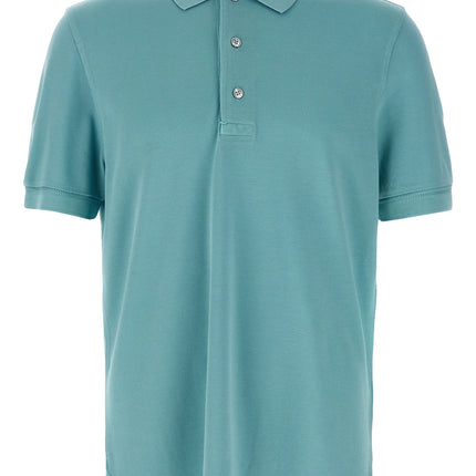 Tom Ford Blue Cotton Polo Shirt
