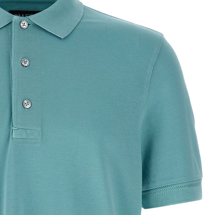Tom Ford Blue Cotton Polo Shirt