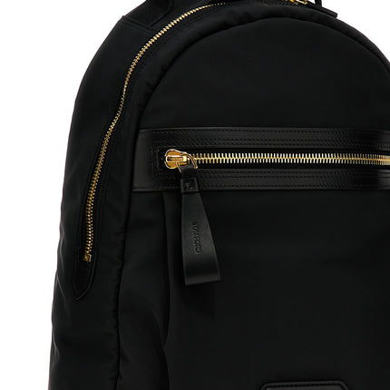 Tom Ford Black Polyester Backpack