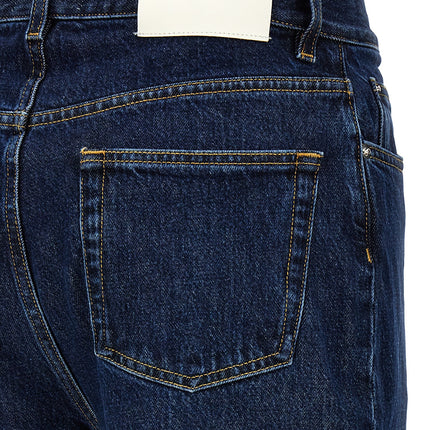 Loulou De Saison Blue Organic Cotton Straight-Leg Jeans