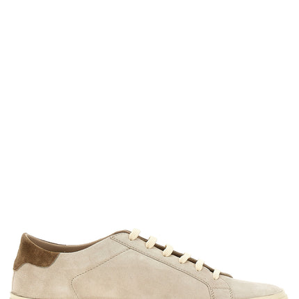 Brunello Cucinelli Beige Calfskin Low Top Sneakers