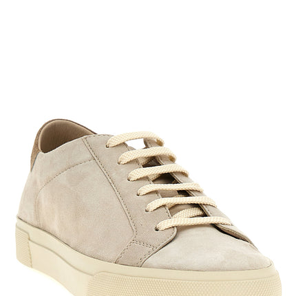 Brunello Cucinelli Beige Calfskin Low Top Sneakers