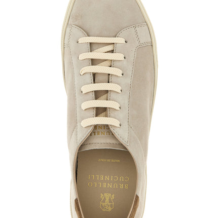 Brunello Cucinelli Beige Calfskin Low Top Sneakers