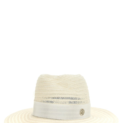 Maison Michel White Hemp Fedora