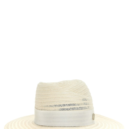 Maison Michel White Hemp Fedora