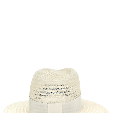Maison Michel White Hemp Fedora