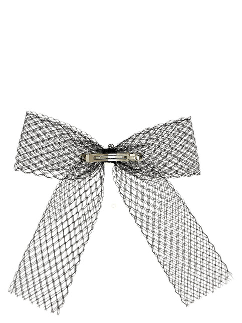 Maison Michel Black Polyester Hair Clip