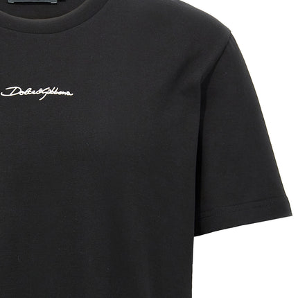 Dolce & Gabbana Black Cotton T-Shirt