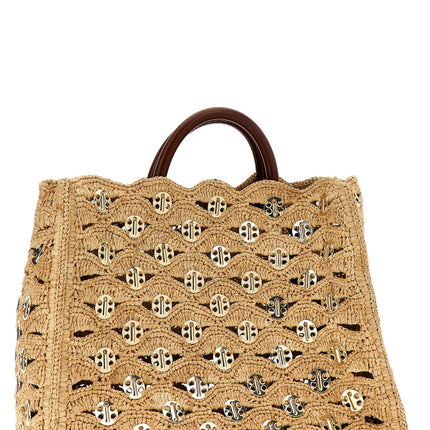 Paco Rabanne Beige Raffia Handbag