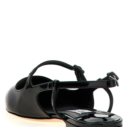 Jimmy Choo Black Calfskin Ballet Flats