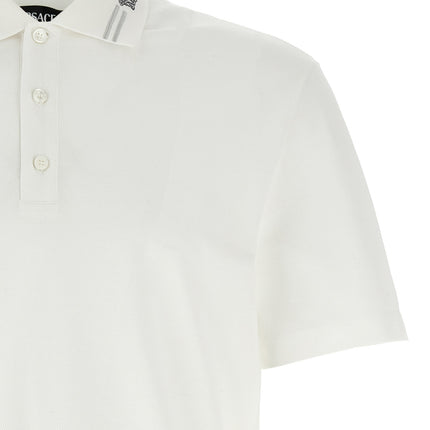 Versace White Cotton Polo Shirt