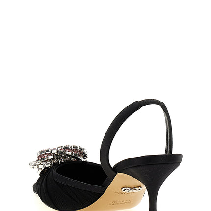 MACH & MACH Black Polyamide Mid Heel Pumps