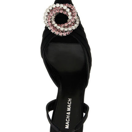 MACH & MACH Black Polyamide Mid Heel Pumps