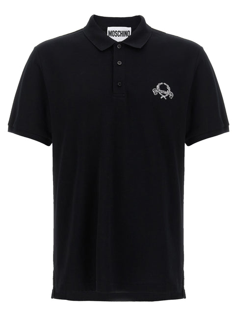 Moschino Black Cotton Polo Shirt