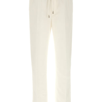 Brioni White Linen Casual Pants