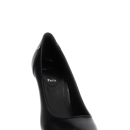 Christian Louboutin Black Napa Leather / Calf Bos Taurus High Heel Pumps