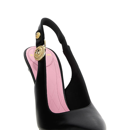 Balmain Black Calfskin High Heel Pumps