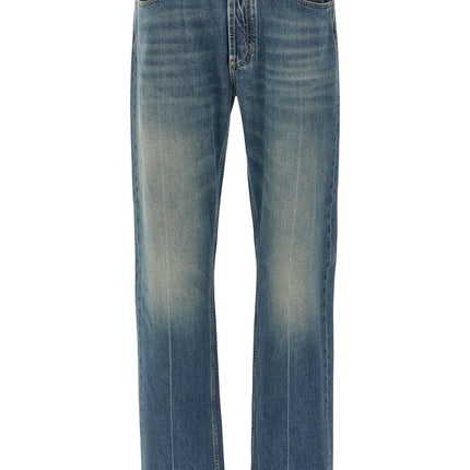 Alexander McQueen Blue Cotton Straight-Leg Jeans