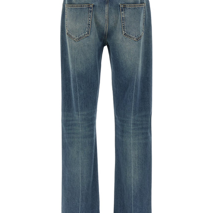 Alexander McQueen Blue Cotton Straight-Leg Jeans
