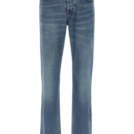 Ami Paris Blue Cotton Straight-Leg Jeans