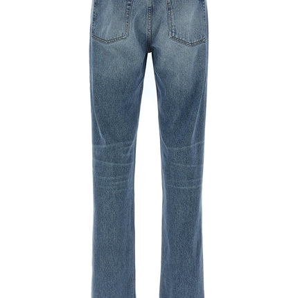 Ami Paris Blue Cotton Straight-Leg Jeans