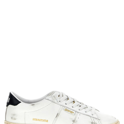 Golden Goose Blue Cowhide Low Top Sneakers